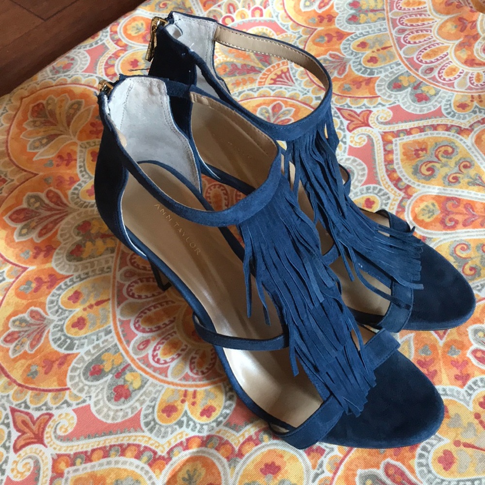 Ann Taylor Fringe Heels